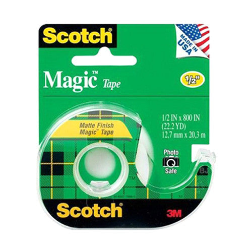 3M Scotch Magic Transparent Tape, 1/2 X 800 Inches - 1 Ea